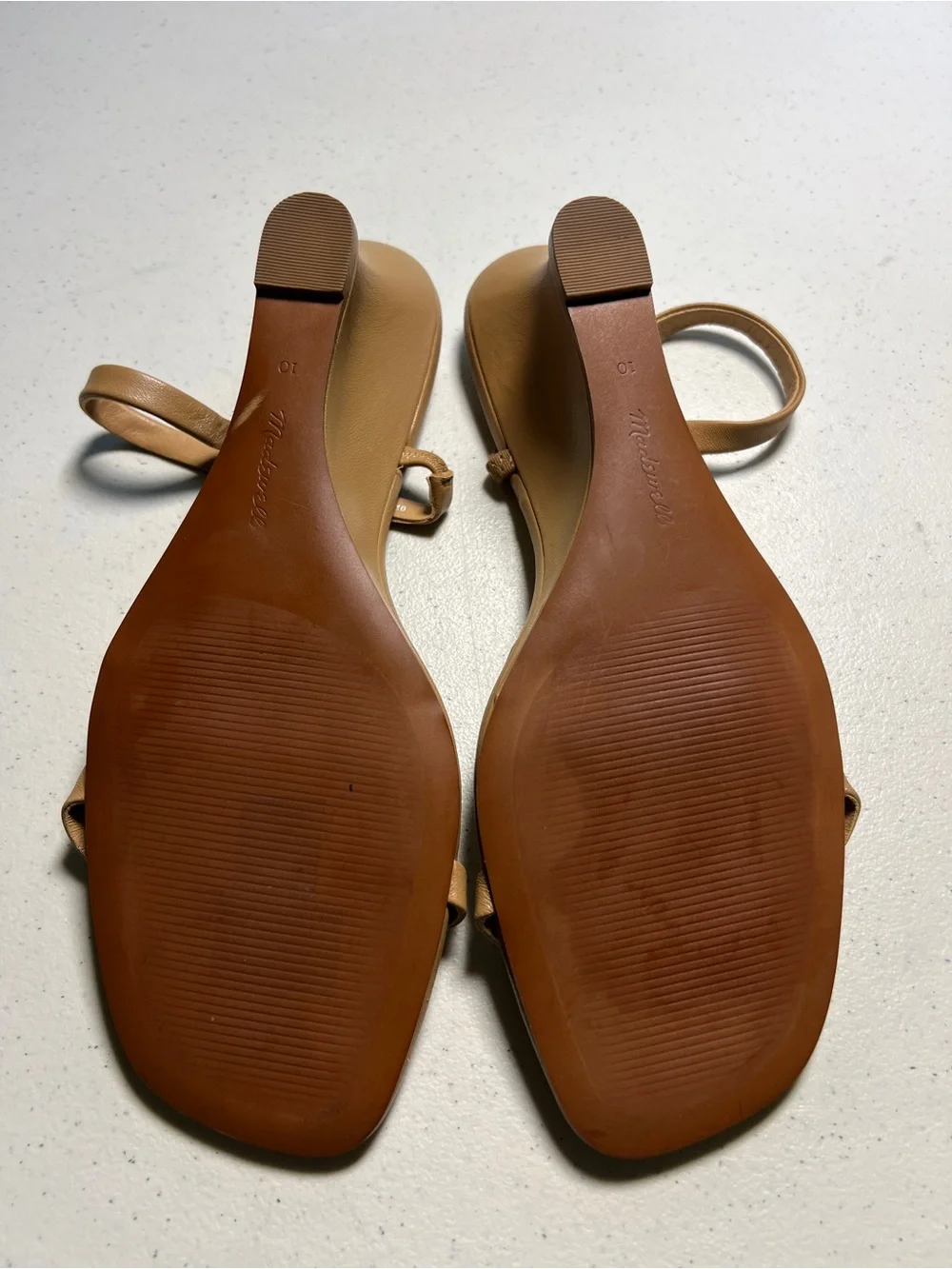 Madewell The Kimmy Wedge Camel Sandal
